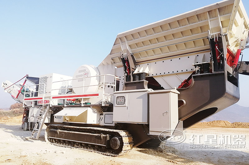 履帶移動破碎篩分機:搭載顎式破碎機 履帶移動破碎篩分機:搭載顎式破碎機