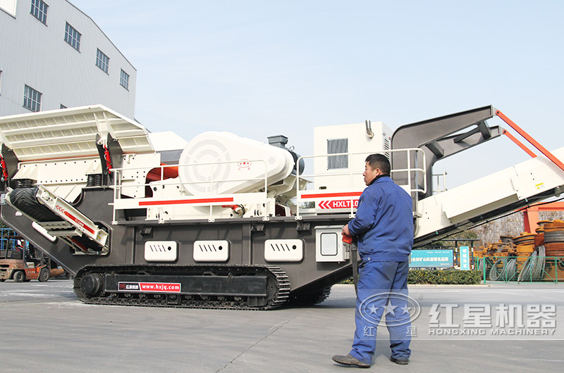 移動式石子生產線設備履帶行走，價格實惠，用戶現場咨詢