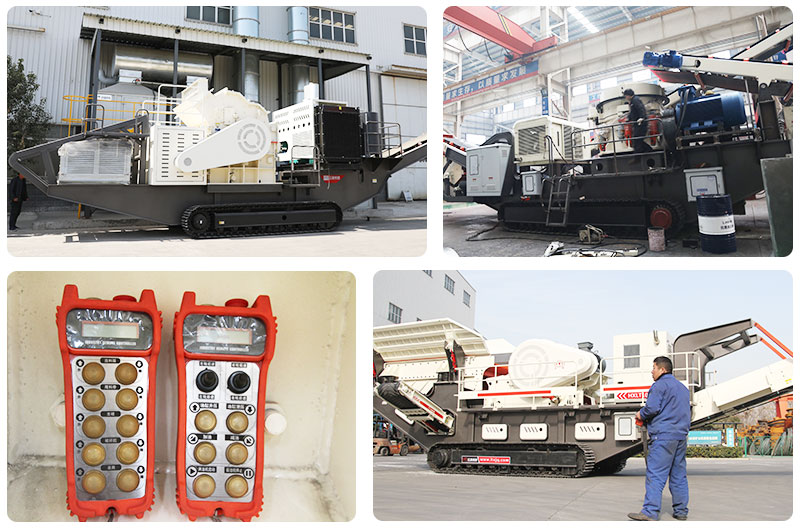 履帶式移動(dòng)破碎機(jī)遙控操作，簡(jiǎn)單方便，科技感十足