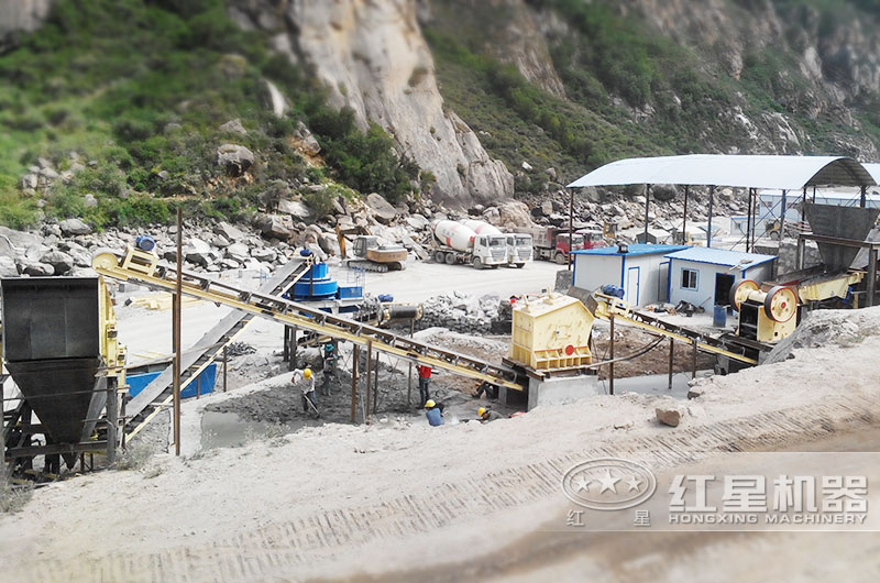 河南安陽河卵石制砂碎石生產線，級配好，使用率高