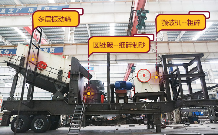 靈活搭載機(jī)型,結(jié)合了粗碎、細(xì)碎、篩分等功能的移動(dòng)石子機(jī)