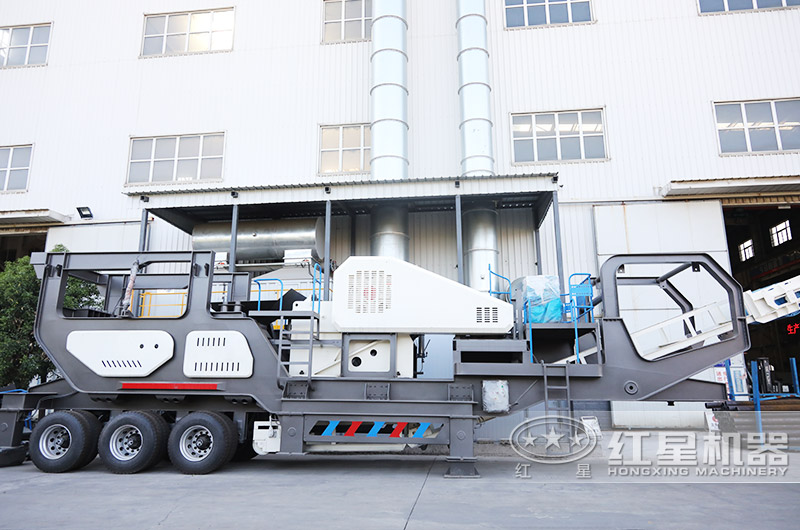 車載移動顎破機，給料粗碎一體機 