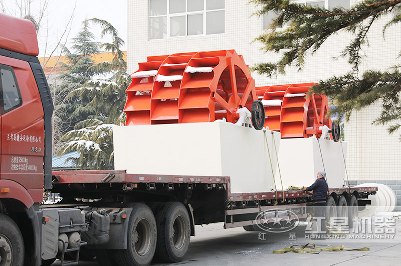 時產200-300噸水洗砂生產線發貨了,發貨周期在一周之內,早投產早盈利