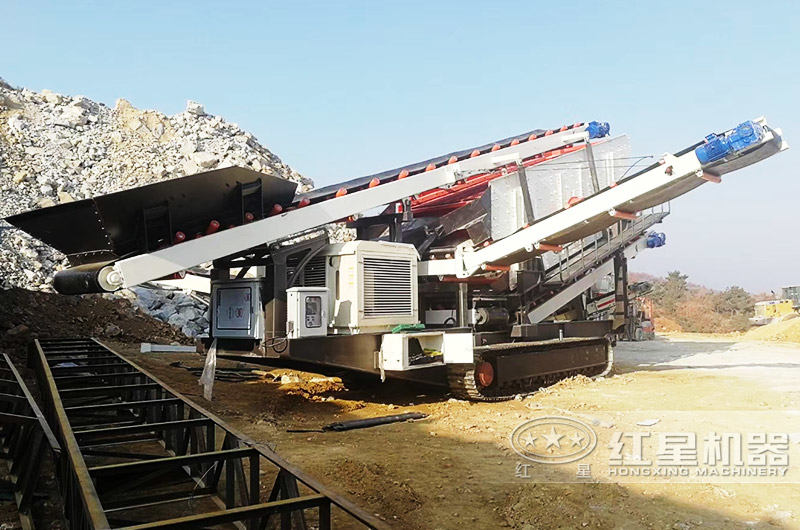 砂石料大型生產線現場圖1 砂石料大型生產線現場圖1