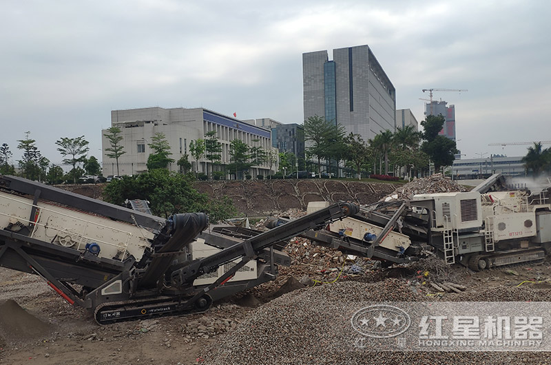 湖南長沙移動破碎機現場 湖南長沙移動破碎機現場